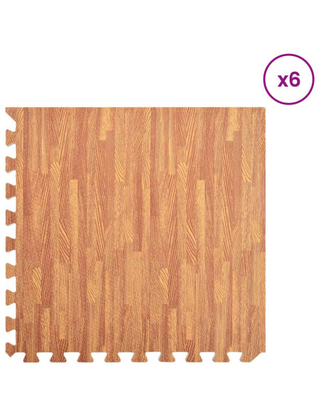 Tappetini per esercizi a puzzle 12 pcs Marrone 4,32 ㎡