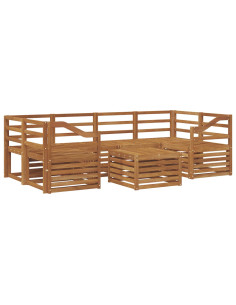 Set divani 7 pcs Naturale Legno di Acacia Massello 2