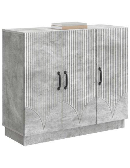 Credenza Grigio Cemento 89 x 34,5 x 77 cm Legno ingegnerizzato