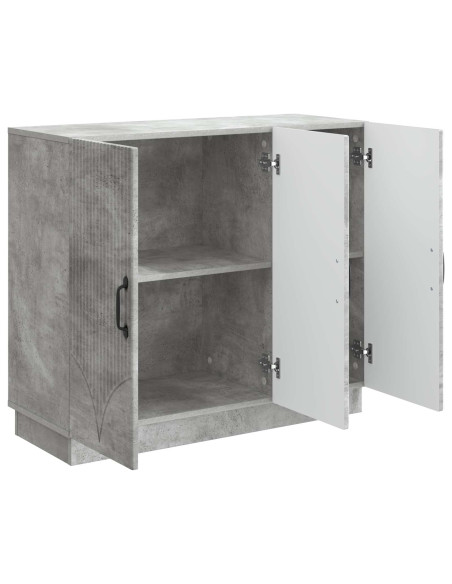 Credenza Grigio Cemento 89 x 34,5 x 77 cm Legno ingegnerizzato