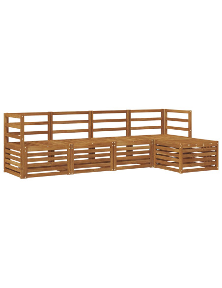 Set divani 5 pcs Naturale Legno di Acacia Massello