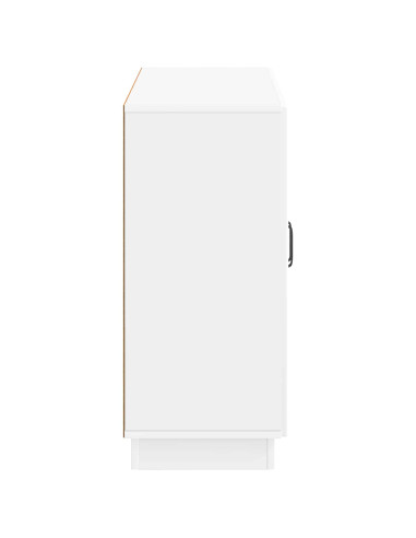 Credenza Bianco Lucido 89 x 34,5 x 77 cm Legno ingegnerizzato