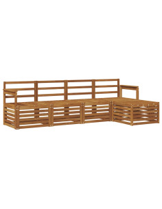 Set divani 5 pcs Naturale Legno di Acacia Massello 2