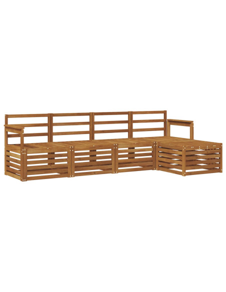 Set divani 5 pcs Naturale Legno di Acacia Massello