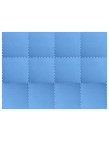 Tappetini per esercizi a puzzle 12 pcs Blu 4,32 ㎡ Schiuma EVA