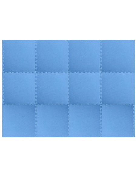 Tappetini per esercizi a puzzle 12 pcs Blu 4,32 ㎡ Schiuma EVA