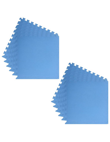 Tappetini per esercizi a puzzle 12 pcs Blu 4,32 ㎡ Schiuma EVA