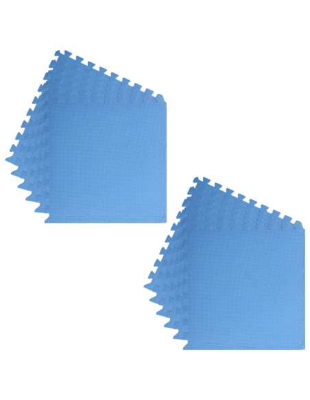 Tappetini per esercizi a puzzle 12 pcs Blu 4,32 ㎡ Schiuma EVA