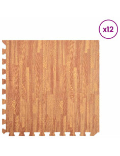 Tappetini per esercizi a puzzle 12 pcs Marrone 4,32 ㎡ 2
