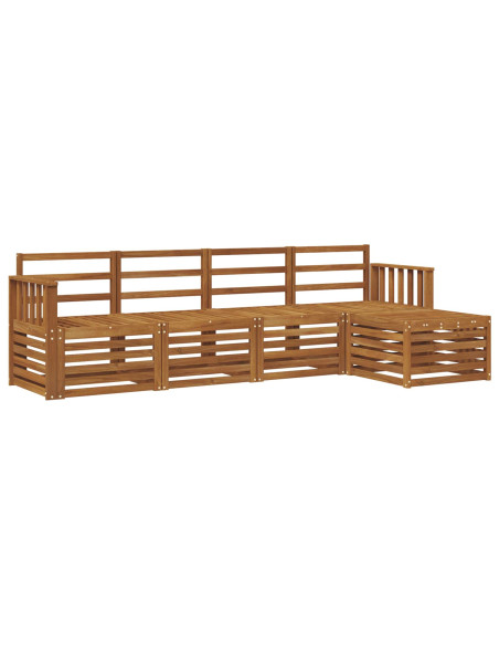 Set divani 5 pcs Naturale Legno di Acacia Massello