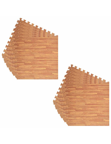 Tappetini per esercizi a puzzle 12 pcs Marrone 4,32 ㎡