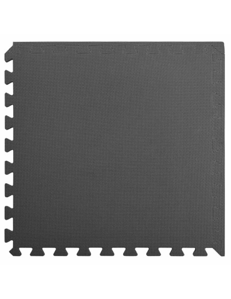 Tappetini per esercizi a puzzle 24 pcs Nero 8,64 ㎡ Schiuma EVA