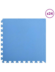 Tappetini per esercizi a puzzle 24 pcs Blu 8,64 ㎡ Schiuma EVA 2