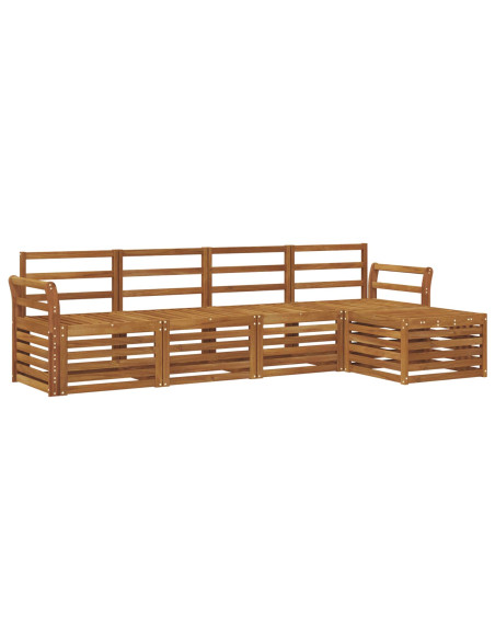 Set divani 5 pcs Naturale Legno di Acacia Massello