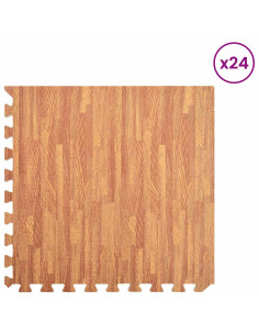 Tappetini per esercizi a puzzle 24 pcs Marrone 8,64 ㎡ 2