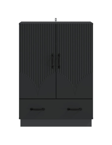 Credenza Nero 66 x 34,5 x 92 cm Legno ingegnerizzato