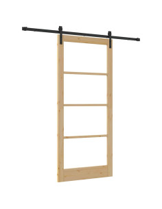 Porta scorrevole ORKDAL Naturale e Nero 93 x 211 cm 2