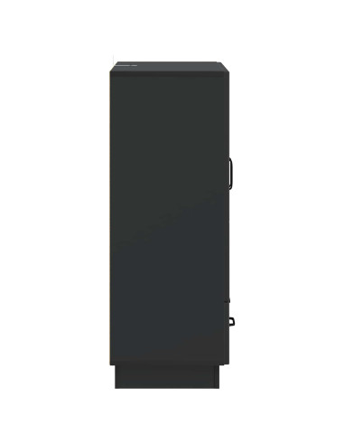 Credenza Nero 66 x 34,5 x 92 cm Legno ingegnerizzato
