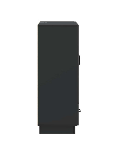Credenza Nero 66 x 34,5 x 92 cm Legno ingegnerizzato
