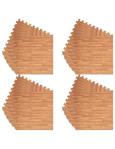 Tappetini per esercizi a puzzle 24 pcs Marrone 8,64 ㎡