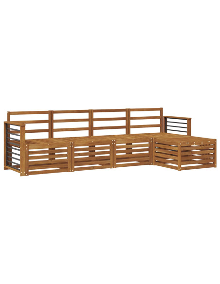 Set divani 5 pcs Naturale Legno di Acacia Massello