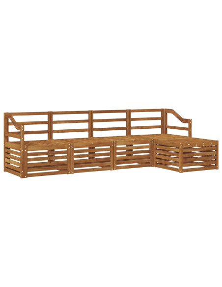 Set divani 5 pcs Naturale Legno di Acacia Massello