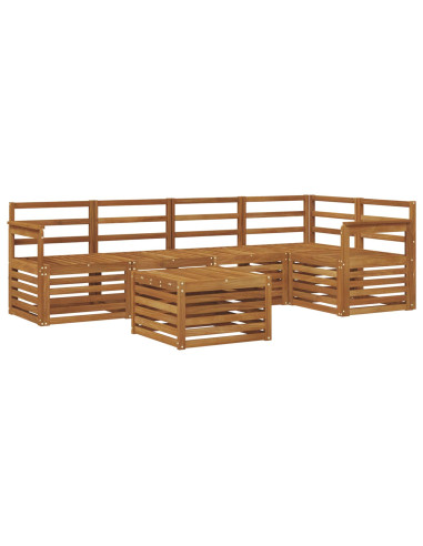 Set divani 6 pcs Naturale Legno di Acacia Massello