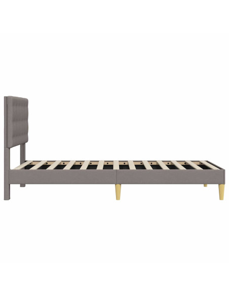 Struttura del letto con testiera Tortora 90 x 190 cm Tessuto