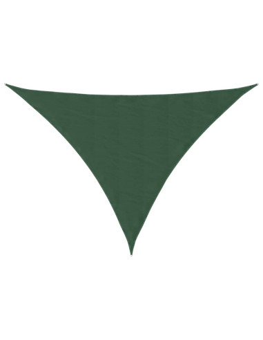 Parasole a Vela Oxford Triangolare 4x5x5 m Verde Scuro