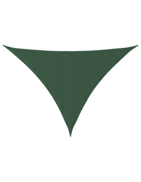 Parasole a Vela Oxford Triangolare 4x5x5 m Verde Scuro