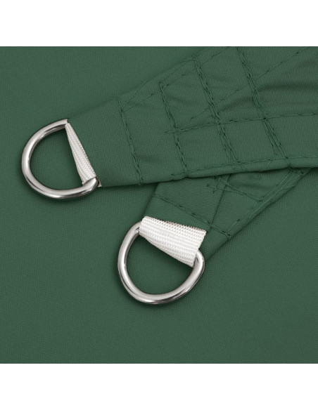 Parasole a Vela Oxford Triangolare 4,5x4,5x4,5 m Verde Scuro