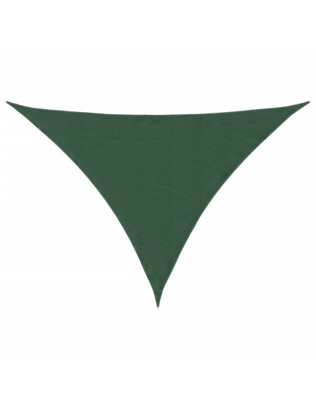 Parasole a Vela Oxford Triangolare 3,5x3,5x4,9 m Verde Scuro