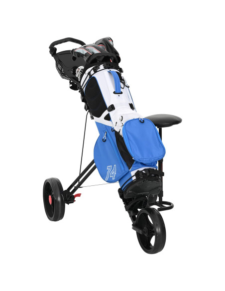 Carrello da golf con sedile Nero 95 x 69 x 114 cm Ferro