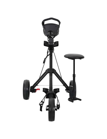 Carrello da golf con sedile Nero 95 x 69 x 114 cm Ferro