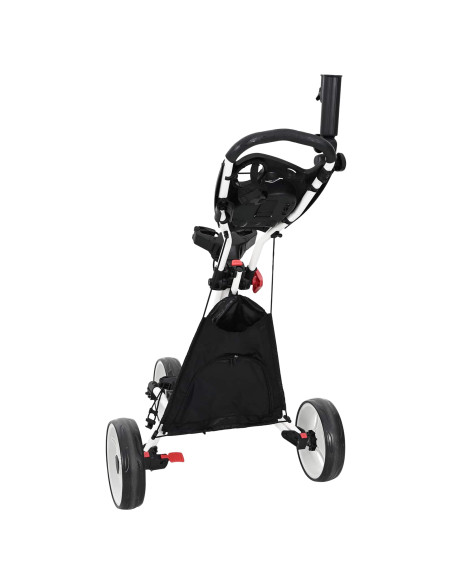 Carrello da golf Nero e Bianco 100 x 69 x 114 cm Alluminio