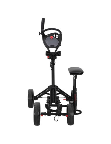 Carrello da golf con sedile Nero 85 x 67 x 114 cm Alluminio