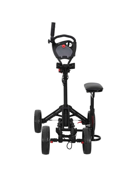 Carrello da golf con sedile Nero 85 x 67 x 114 cm Alluminio