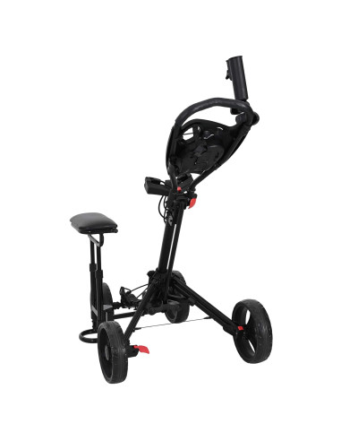 Carrello da golf con sedile Nero 85 x 67 x 114 cm Alluminio