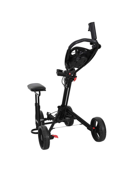 Carrello da golf con sedile Nero 85 x 67 x 114 cm Alluminio