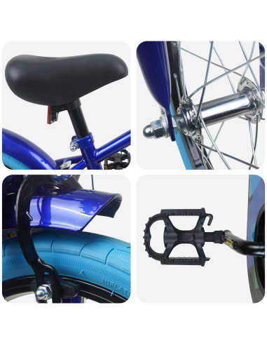 Bicicletta per Bambini 16 Pollici per bambini di 4-6 anni
