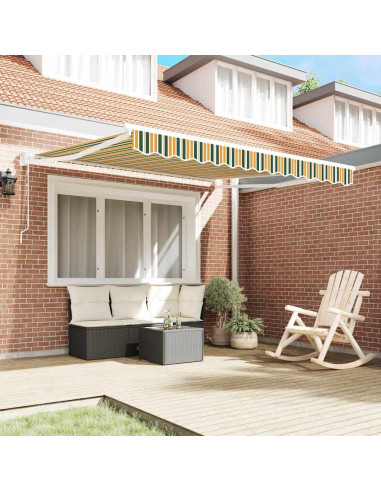 Tenda da Sole Verde e Giallo 300 x 250 x 165 cm Poliestere