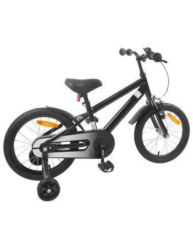 Bicicletta per Bambini 16 Pollici per bambini di 4-6 anni Nero