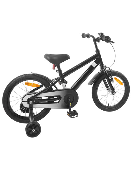 Bicicletta per Bambini 16 Pollici per bambini di 4-6 anni Nero