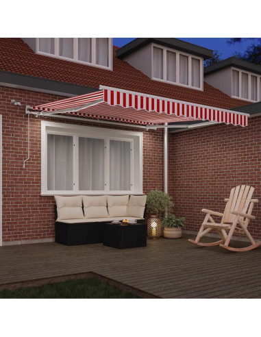 Tenda Retrattile Rosso e Bianco 300 x 250 cm