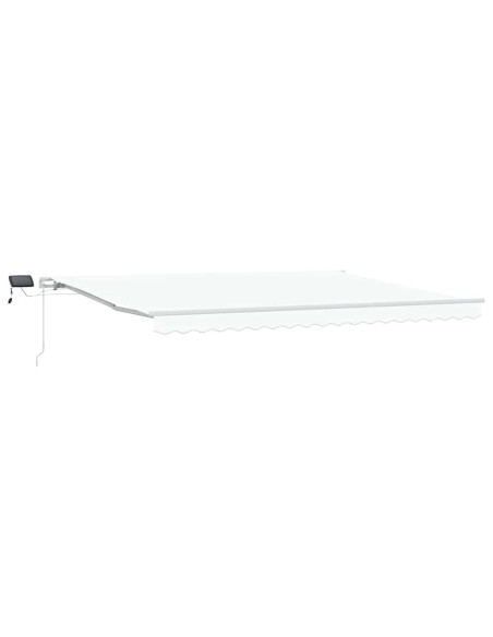 Tenda Retrattile Bianco 450 × 350 cm Tessuto e acciaio