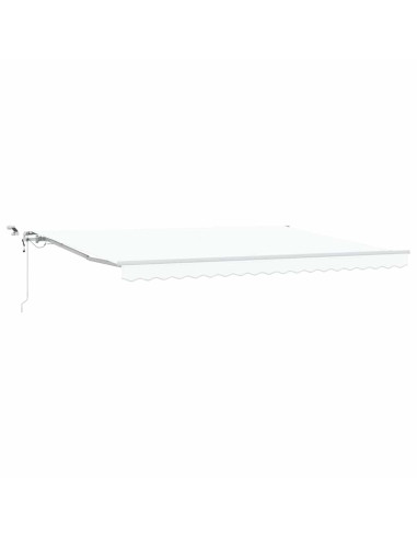 Tenda Retrattile Bianco 450 × 350 cm Poliestere e Metallo