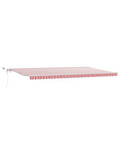 Tenda Retrattile Rosso e Bianco 600 × 350 cm 2
