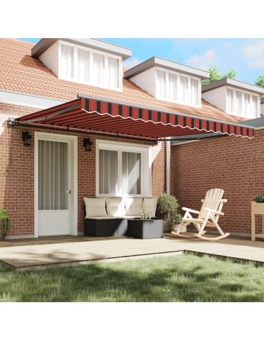 Tenda Retrattile Arancione e Nero 400 × 300 cm