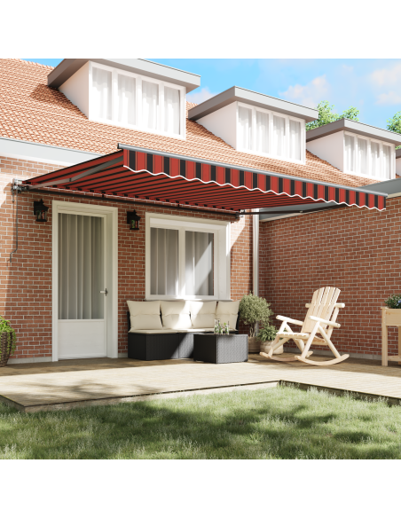 Tenda Retrattile Arancione e Nero 400 × 300 cm
