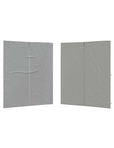 Parete per tenda da festa 2 pcs Grigio Chiaro 200 x 195 cm 2